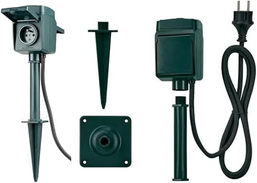 Silvercrest Gartenspieß mit 2 Steckdose Außensteckdose Aussensteckdose, ZigBee Smart Home