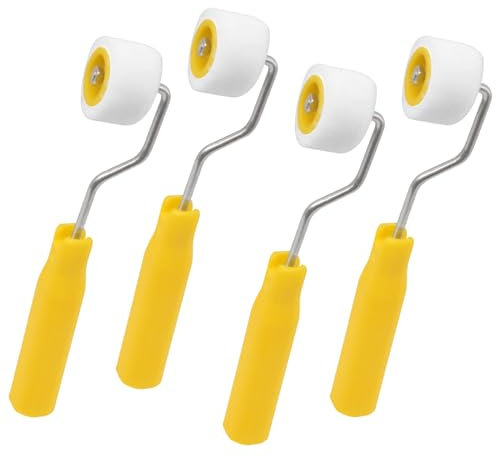 Mini-Farbroller für Ausbesserungskanten oder Ecken, extra kleine Farbpinsel, 12,7 cm, kleines Malwerkzeug (4 Stück)