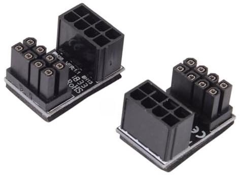 NFHK ATX 8Pin Female auf 8pin Male 180 Grad abgewinkelter Power Adapter für Desktops Grafikkarten