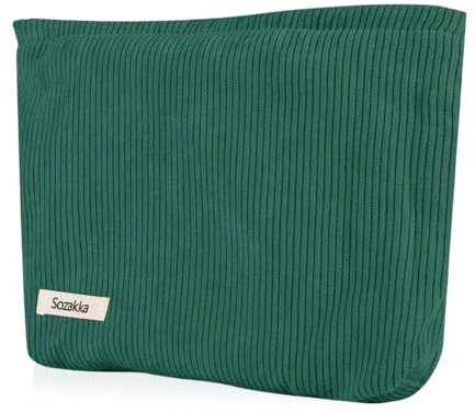 Kosmetiktasche Damen Multifunktionaler Kosmetiktäschchen Reise Makeup Tasche Portable Aesthetic Bag Kulturbeutel Schminktasche Taschen Organizer für Handtasche für Reisen,Alltag-Dunkelgrün