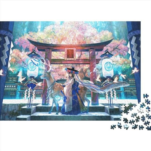 Anime Girls 1000 Piece Jigsaw Puzzles for Adults-manga Jigsaw Puzzles for Adults 1000 DIY Puzzle Toys for Decorative Painting 1000pcs (75x50cm)