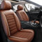 AdiNas Leder Auto Sitzbezüge Sets für BMW X1 E84 2010 2011 2012 2013 2014 2015, 5-Sitze wasserdichte Autositzbezüge Autositzschoner Universal Auto Innenraum Schonbezüge,Coffee/A