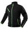 NEO TOOLS Herren Fleece Arbeitsjacke mit Cordura Schwarz Gr. S-3XL - Premium Fleecejacke für Männer mit Reflektierenden Elementen - Warme und Leichte Strickfleecejacke - Neoneinsätze (L)
