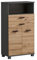Schildmeyer Palermo Highboard 157647, Anthrazit/Artisan Eiche Dekor, 59,8 x 32,6 x 110,5 cm