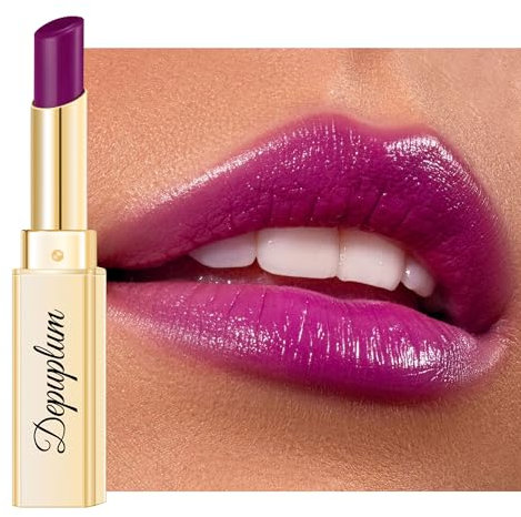 Depuplum Rouge à lèvres violet hydratant, brillant à lèvres brillant, couverture moyenne, végétalien