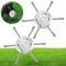 PLUTEO 2 Pcs Steel Wire Grass Trimmer Head - 6 Wire Brush Cutter Replacement for Lawn Mower