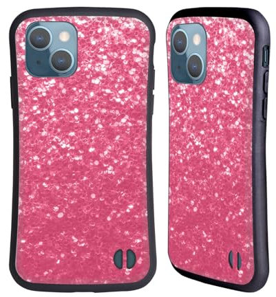Head Case Designs sous Licence Officielle PLdesign Rose Rose Imprimés Scintillants Coque Hybride Compatible avec Apple iPhone 13