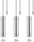 Pull Cord Light Switch Bathroom, Chrome Round Light Switch Ceiling Light Top Mounted Chrome Chain Fitting Kit, Ceiling Pendant Light Pull Switch with 150cm Cord for Bathroom Chandeliers Accessories