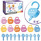 GEERAY Cause and Effect Toys for Toddlers 3+, Montessori Lock & Key Set with 10 Apple-Shaped Locks, Keys & 20 Cards – Learn Numbers, Colors & Motor Skills STEM Toy Gift for Home & Classroom