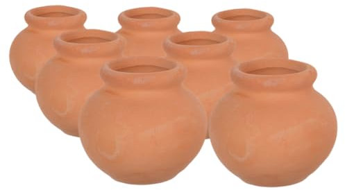 BESTonZON Macetas De Terracota para Suculentas 7 Mini Macetas De Cerámica Decoración De Oficina