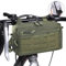 MUCHER Fahrrad Lenkertasche Vordertasche Fahrradtasche Aufbewahrungstasche mit Schultergurt Molle Taktische Pouch für Rennrad Mountainbike Radfahren Reisen (Grün)