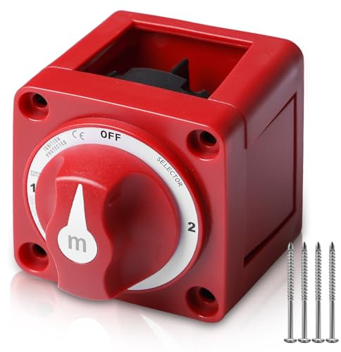 Interruptor de separación de batería, 300 A, interruptor principal de batería de 48 V, interruptor de separación de batería, interruptor de separación de potencia impermeable para barco, moto, yate,
