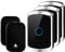 CAFIEDR Waterproof Cordless Door Chime Kit, Self-Powered Doorbell with 150M Range, 60 Chimes, 5 Adjustable Volume Levels, Best for Home/Hospital/Office(Black)