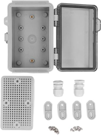 Water Prevention Junction Box, Outdoor Electrical Box, ABS Plastic Enclosure for Electrical Project, IP67, 3.9 x 5.9 x 3.5 Inch, for Lighting Pump Control, Power Supply