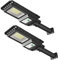 LEKIA Farolas Solar Exterior, Potente 100W Lámpara Solar Exterior con Detector de Movimiento, 156 LED 2000 Lúmenes Impermeable Foco Solares Exteriors Pared para Patio, Valla, Jardín - 2 Paquetes
