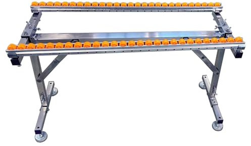 YJEUZCD Falten Walze Stand, Höhe Einstellbar Förderer Walze Tabelle, Light Duty Outfeed Holzbearbeitung Förderer, Säge Stand Für Tabelle Sägen Hobelmaschinen(Silver-B)