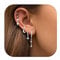 SIXDUTON 6pcs Ohrringe Helix Piercing Gold Set für Damen, 18K Vergoldet Hypoallergen Ohrstecker Mond und Sterne, CZ Flatback Ohrstecker Huggie für Frauen (A-Silber)