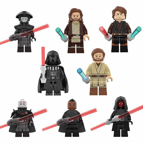 Driflo Wars Action Figures 8pcs Wars Figures, Anime Cake Decoration Mini Figur-e Set Party, Cartoon Characters Ornaments, Geburtstags Party Cake Topper Figuren für Part-y Kindergeburtstag