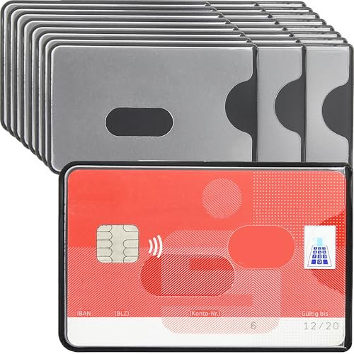 WallTrust RFID NFC Blocker Hartplastik Schutzhülle - 24 Stück - Kartenschutzhülle für Kreditkarten Ausweis transparent - Kartenhülle und EC Karten Bankkarten