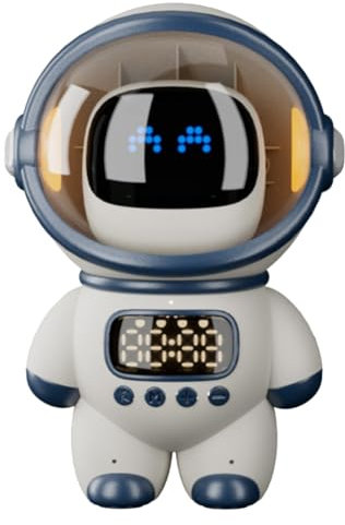 Tuesoa Robot AI Intelligent sans Haut-Parleur Bluetooth Boîte Sonore Réveil FM Radio pour Cadeau D'Étudiant Garçon Fille