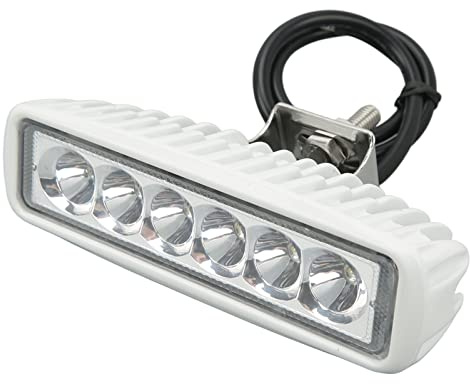 OUKENS Feux de navigation LED pour navires, 12 V à 24 V CC, Lampe de travail LED étanche pour bateaux, adaptée à l'éclairage extérieur de voitures, Yachts(BLANC)
