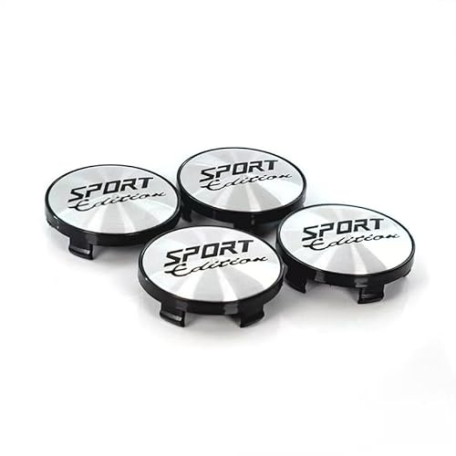 SHITONGSHANGMAO Cache Moyeux pour VW Touareg 2020-2025 2026, Lot de 4 Universel Enjoliveur Central Argent Chromé Antirouille ABS Centre de Roue Jante 68mm