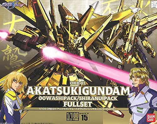 BANDAI SPIRITS Gundam Seed Destiny ORB-01 Akatsuki Gundam 00Washipack/Shiranuipack Full Set 1/100 Model Kit