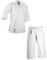 Ju-Sports Karate Anzug 170 Master weiß 16 oz. I Schwerer Karateanzug im kurzem Kata-Schnitt I Kimono mit traditioneller Hosenschnürung I Ärmelenden absteppt für lauten Soundeffekt I 100% Baumwolle
