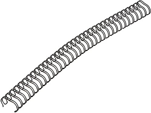 Renz Ring Wire Drahtkamm-Bindeelemente in 3:1 Teilung, 34 Schlaufen, Durchmesser 16.0 mm, 5/8 Zoll, schwarz
