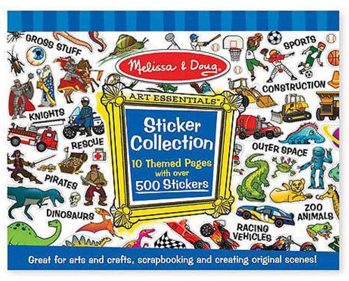 Melissa & Doug 4190 Stickersammlung - Dinosaurier, Fahrzeuge, Weltraum und mehr (500 Sticker)
