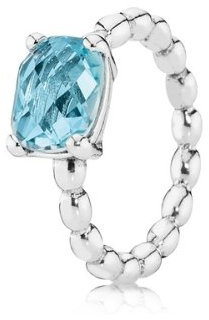 Pandora Ring Silber mit blauem Topas 190869BTP