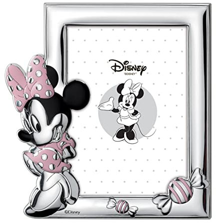 Disney Baby - Bilderrahmen - für Tische oder Nachttische im Kinderzimmer - mit bunten details - Minnie-Maus-Design - silberfarben