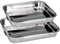 Space Home - Set de 2 Rustideras de Horno con Asas - Lasañera - Bandeja de Horno - Acero Inoxidable - Set 2