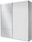 Rauch Möbel Quadra Kleiderschrank, Schwebetürenschrank, 2-türig, 1 Spiegeltür, inkl. Zubehörpaket Basic 6 Einlegeböden 3 Kleiderstangen, Farbe Alpinweiß, BxHxT 226x229x62cm