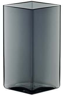 Iittala 1015592 Ruutu Vase, 115 x 115 x 180 mm, grau