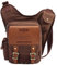 KAUKKO Canvas Taktisch Jahrgang Brusttasche Tactical Schultertasche, 1-braun, Einheitsgröße, Militär