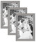 3er Set Bilderrahmen Skandinavischer Landhaus-Stil Grau-Braun 20x30 cm Massivholz mit Shabby-Chic Note/Fotorahmen/Wechselrahmen
