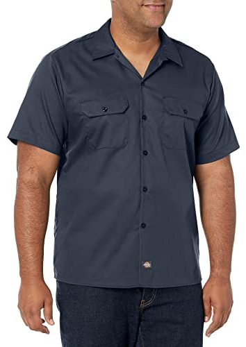 Dickies Flex-Arbeitshemd für Herren, schmale Passform, kurzärmelig