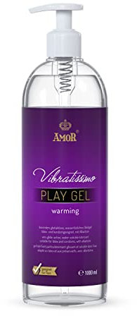 Vibratissimo Play Gel Warming 1000 ml I Gleitmittel wärmend I Wasserbasierte Gleitgele I Lubricant Gel für Toys & Latexkondome geeignet I water based lubrication