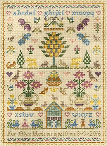Bothy Threads Kreuzstich-Set Der Geburtstags - Sampler, 24x34cm, XS14, Zählmuster
