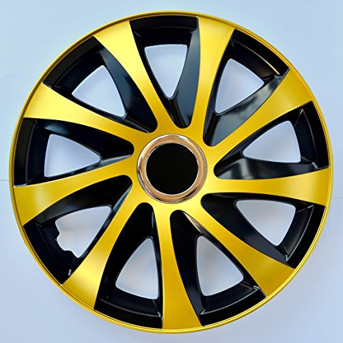 Radkappen / 4 x Universal Radzierblenden -Drift EXTRA goldene (16)