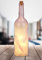 BRUBAKER Lichterflasche mit Federn und 10 LED Lichtern 32 cm Höhe Rosa