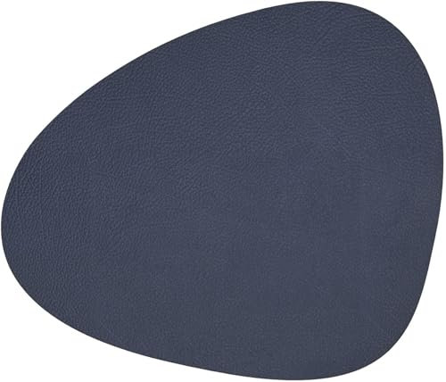 Lind DNA Tischset Curve/Large aus Leder Nupo in der Farbe Marineblau, Größe: L 37 x 44 cm, 981266