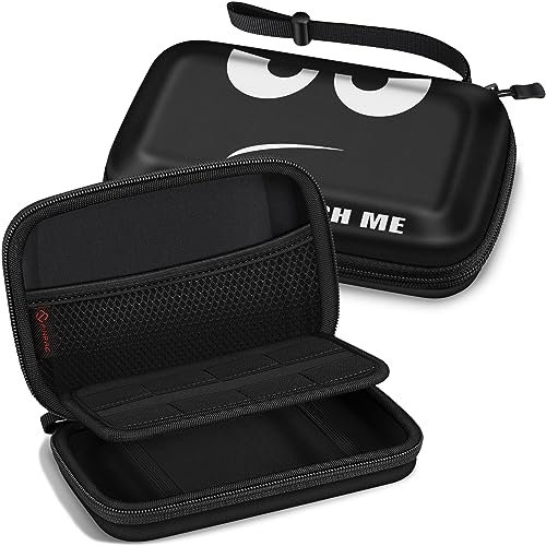 FINTIE Tasche für Nintendo 2/3 DS XL, Nintendo 3DS / LL Konsole - Tragetasche Aufbewahrungstasche Transporttasche mit Spielkartenhaltern und Haltegurt, Don't Touch