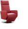 Cavadore TV-Sessel Cobra / Fernsehsessel mit Liegefunktion, Relaxfunktion / Stufenlos verstellbar / Ergonomie L / Belastbar bis 130 kg / 71 x 112 x 82 / Echtleder Rot