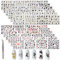 MWOOT 48 Stück Katzen Nailart Nagelfolien Selbstklebend, Nagelkunst Sticker, Halloween Katzen DIY Nageldesign Sticker Folien Set