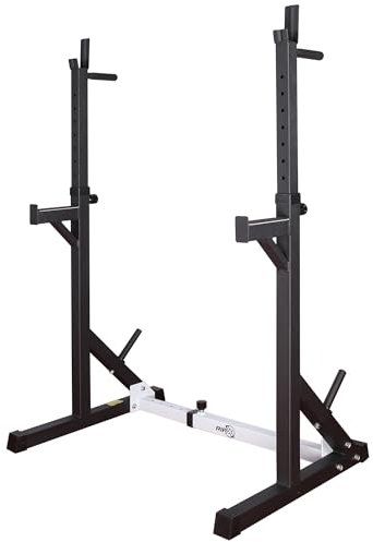 RIP X Adjustable Squat and Bench Press Rack Stand with Spotters and Dip Bars