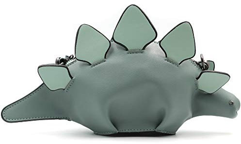 Ondeam Dinosaurier Schulter Geldbörsen, PU Stegosaurus CrossBody Tasche für Mädchen Frauen