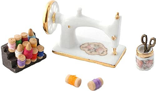 Puppenhaus Old Fashioned Nähmaschine & Zubehör Reutter Zubehör 1:12