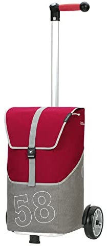 ANDERSEN Einkaufstrolley - Shopper Filip rot 46 L Handwagen,Rucksack,Thermo, Aluminium, Griff ergonomisch, höhenverstellba...
